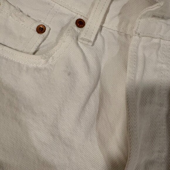 Levi's 501 White Jean shorts size 24 - Picture 5 of 5